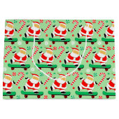 Skateboarden Kerstvakantie Santa Groot Cadeauzakje (Voorkant)