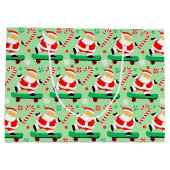 Skateboarden Kerstvakantie Santa Groot Cadeauzakje (Achterkant)