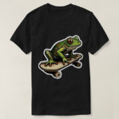 Skateboarden Kikker (16) T-shirt (Design voorkant)
