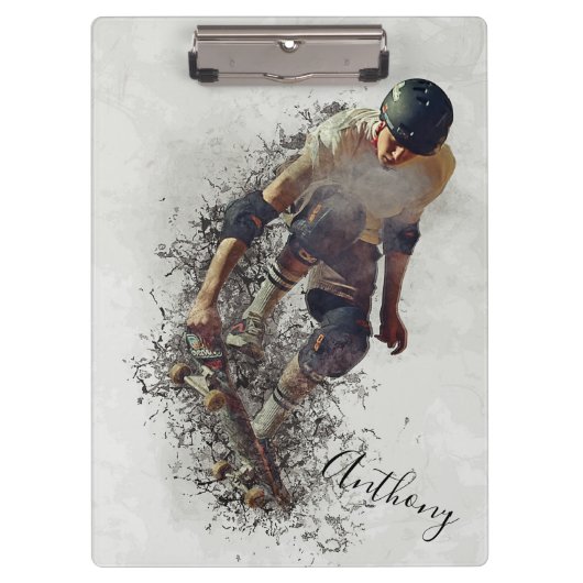 Skateboarden Klembord (Voorkant)