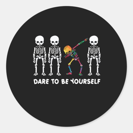 skateboarden kunstwerk illustratie tshirt ronde sticker (Voorkant)