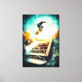 Skateboarden Legend - Dynamische Sportkunst - Urba Canvas Afdruk (Voorkant)