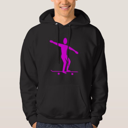 Skateboarden - Magenta Hoodie (Voorkant)