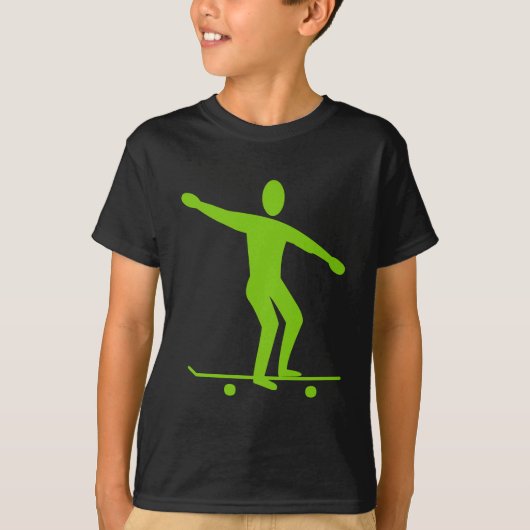 Skateboarden - Martian Green T-shirt (Voorkant)