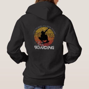 Skateboarden met levensoffertes hoodie
