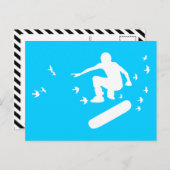 skateboarden met vogels briefkaart (Voorkant / Achterkant)