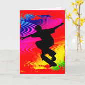 Skateboarden op regenbooggraat kaart (Gele Bloem)