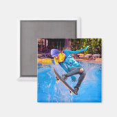 Skateboarden op water magneet (Voorkant / Achterkant)