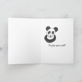 Skateboarden Panda Verjaardag Kaart op maat (Binnen)