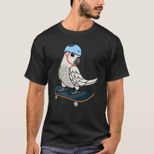 Skateboarden Parrot I Sulfur crested Cockatau T-shirt