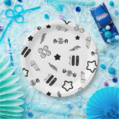 Skateboarden Party Paper Borden 9" Papieren Bordje (Feest)