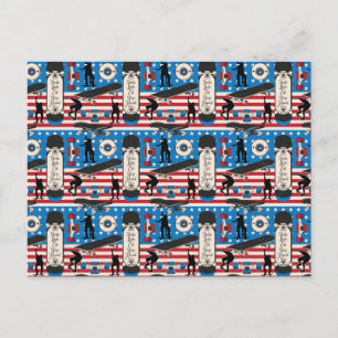 Skateboarden Patriotisch USA Skateboarder Briefkaart