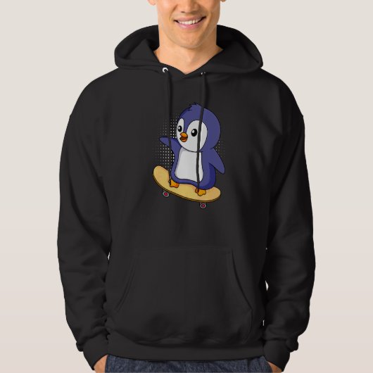 Skateboarden Penguin Hoodie (Voorkant)