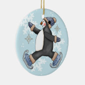 Skateboarden Penguin Keepomwille Holiday Ornament (Rechts)