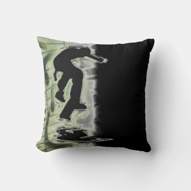 Skateboarden pillow kussen (Voorkant)