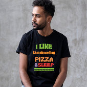Skateboarden, Pizza, Slaap Unisex T-shirt