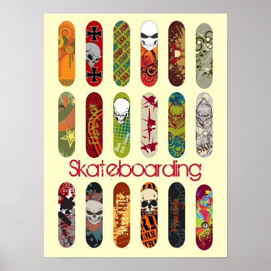 Skateboarden Poster (Voorkant)