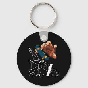 Skateboarden Rbed-draad Skateboarder Vingerbord Sleutelhanger