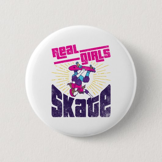 Skateboarden Real Girls Schaats Ronde Button 5,7 Cm (Voorkant)