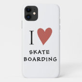 Skateboarden Red Heart Hoesje-Mate iPhone Case (Achterkant)