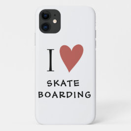 Skateboarden Red Heart Hoesje-Mate iPhone Case