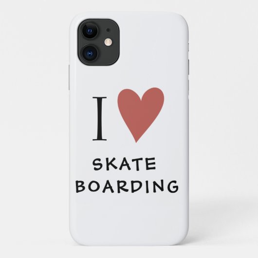 Skateboarden Red Heart Hoesje-Mate iPhone Case (Achterkant)