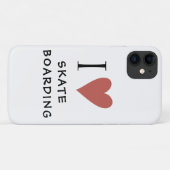 Skateboarden Red Heart Hoesje-Mate iPhone Case (Achterkant (horizontaal))