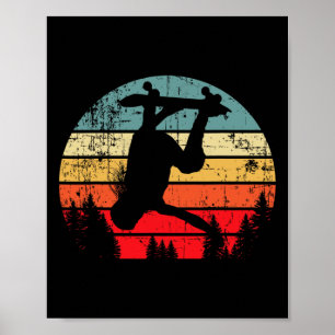 Skateboarden Retro Vintage Skateboard Flip Tricks Poster