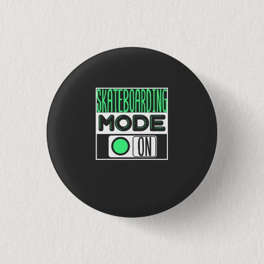Skateboarden Ronde Button 3,2 Cm (Voorkant)