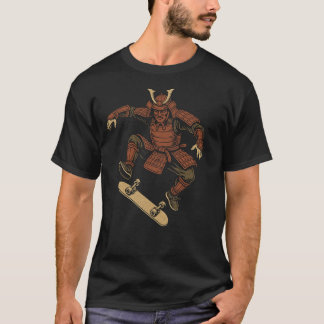 Skateboarden Samurai – Urbane Streetwear Design T-shirt