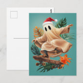 Skateboarden Santa Ghost Briefkaart (Voorkant / Achterkant)