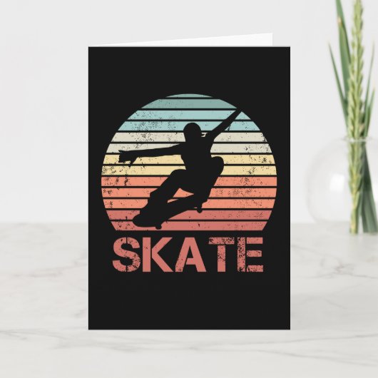 Skateboarden Schaats Skater Retro Gift Kaart (Voorkant)