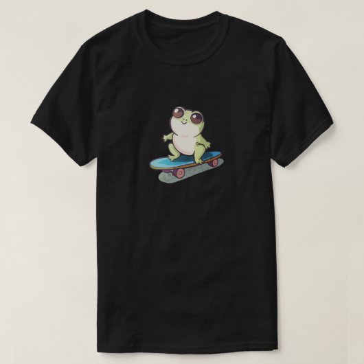 Skateboarden Schattigee kikker T-shirt (Design voorkant)