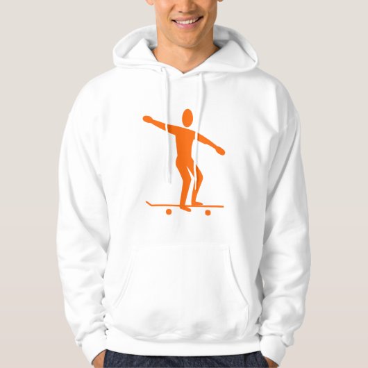 Skateboarden - Sinaasappel Hoodie (Voorkant)