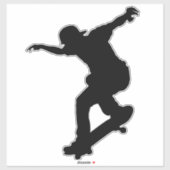 Skateboarden, skateboard Custom-Cut Vinyl Sticker (Vel)