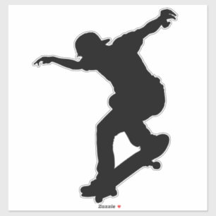 Skateboarden, skateboard Custom-Cut Vinyl Sticker