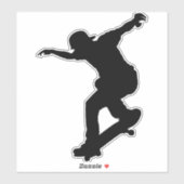 Skateboarden, skateboard op maat gesneden vinyl St Sticker (Vel)