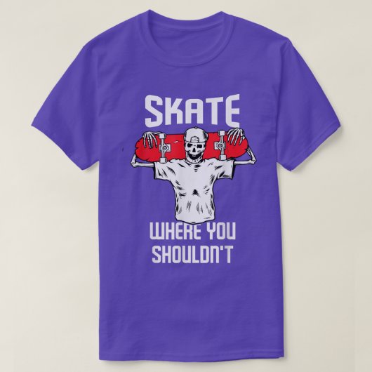 Skateboarden Skateboarden Mannen Skelet T-shirt (Design voorkant)