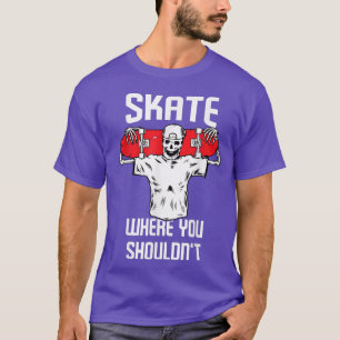 Skateboarden Skateboarden Mannen Skelet T-shirt