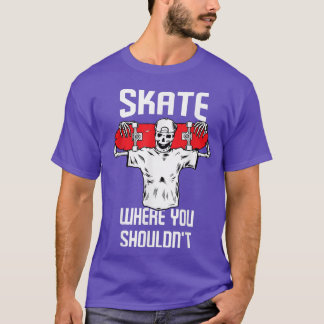Skateboarden Skateboarden Mannen Skelet T-shirt