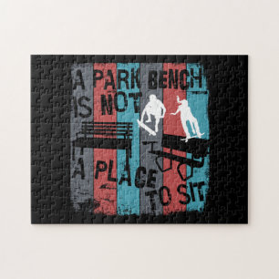 Skateboarden - Skateboarder Funny Park Bench Legpuzzel