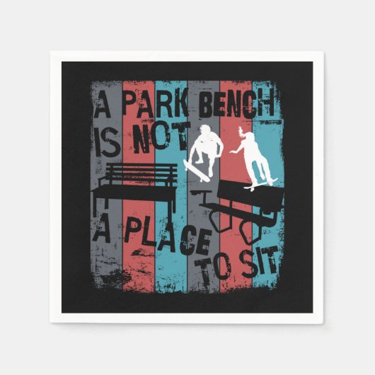 Skateboarden - Skateboarder Funny Park Bench Servet (Voorkant)