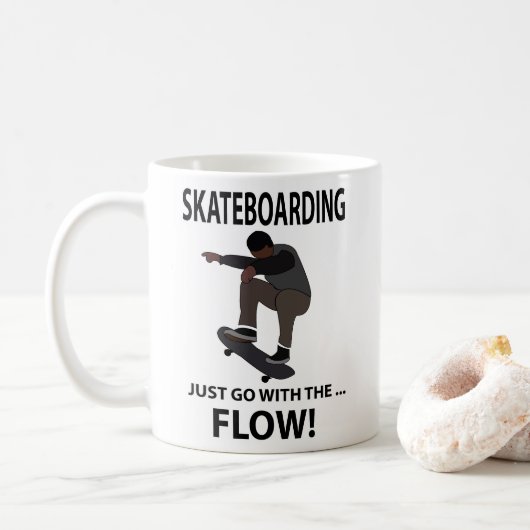 Skateboarden Skateboarder Koffiemok (Met donut)