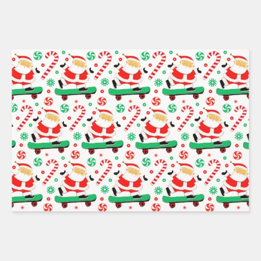 Skateboarden Skateboarder Vakantiegift Inpakpapier Vel (Voorkant 3)