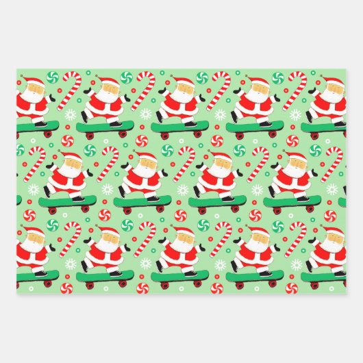 Skateboarden Skateboarder Vakantiegift Inpakpapier Vel (Voorkant)