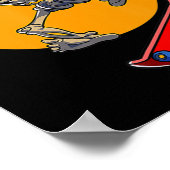 Skateboarden Skeleton Mannen Boys Skateboard Poster (Hoek)