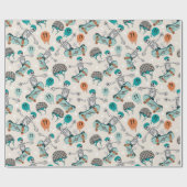 Skateboarden Skeleton Party inpakpapier (Vlak)