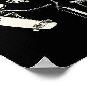 Skateboarden Skeleton Skater Halloween Poster (Hoek)