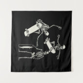 Skateboarden Skeleton Skater Halloween Wandkleed (Voorkant (horizontaal))
