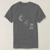 Skateboarden Skeletons Grunge Aesthetische Unieke  T-shirt (Design voorkant)